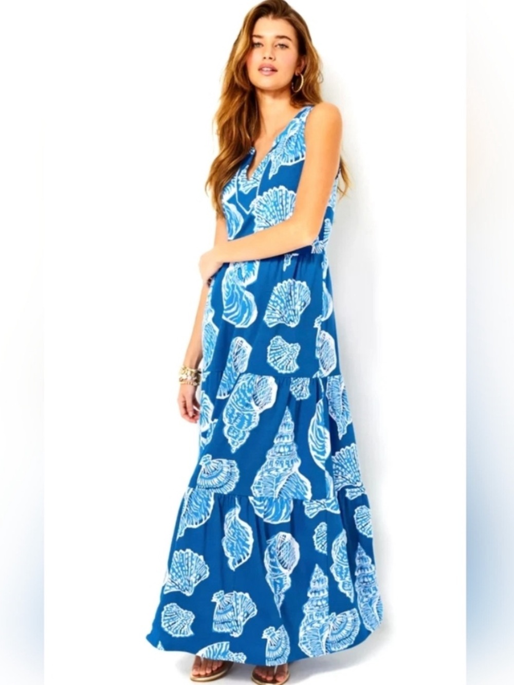 Lilly Pulitzer Sydnee Shell Of A Good Time Maxi Dress XXS